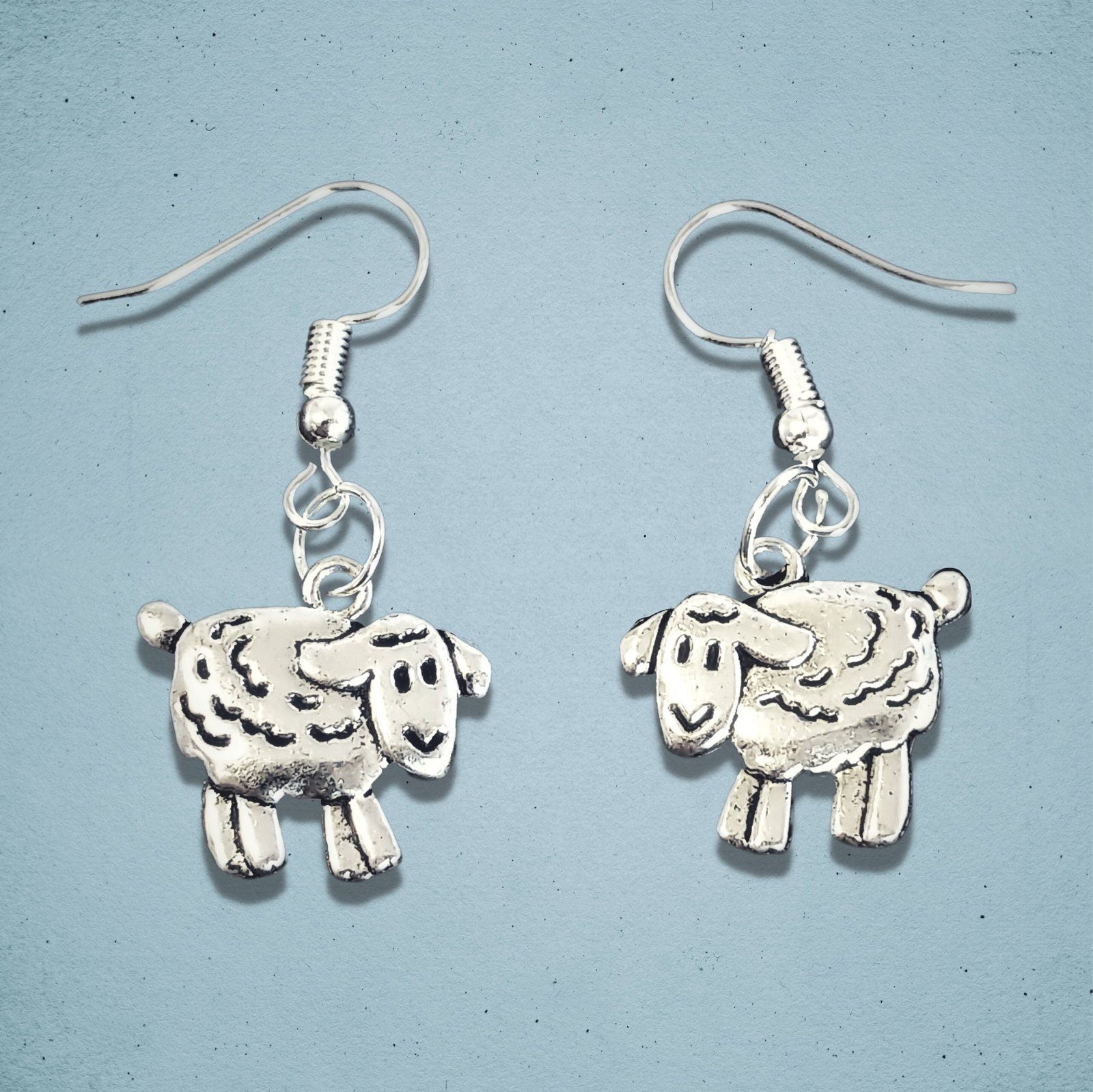 Sheep Earrings Silver