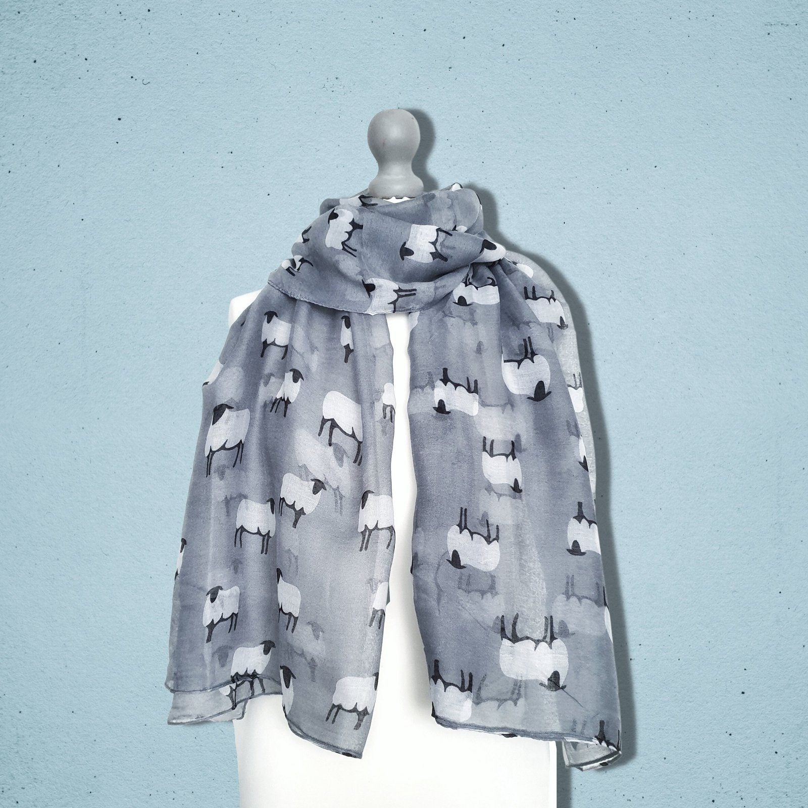 Sheep Scarf Grey