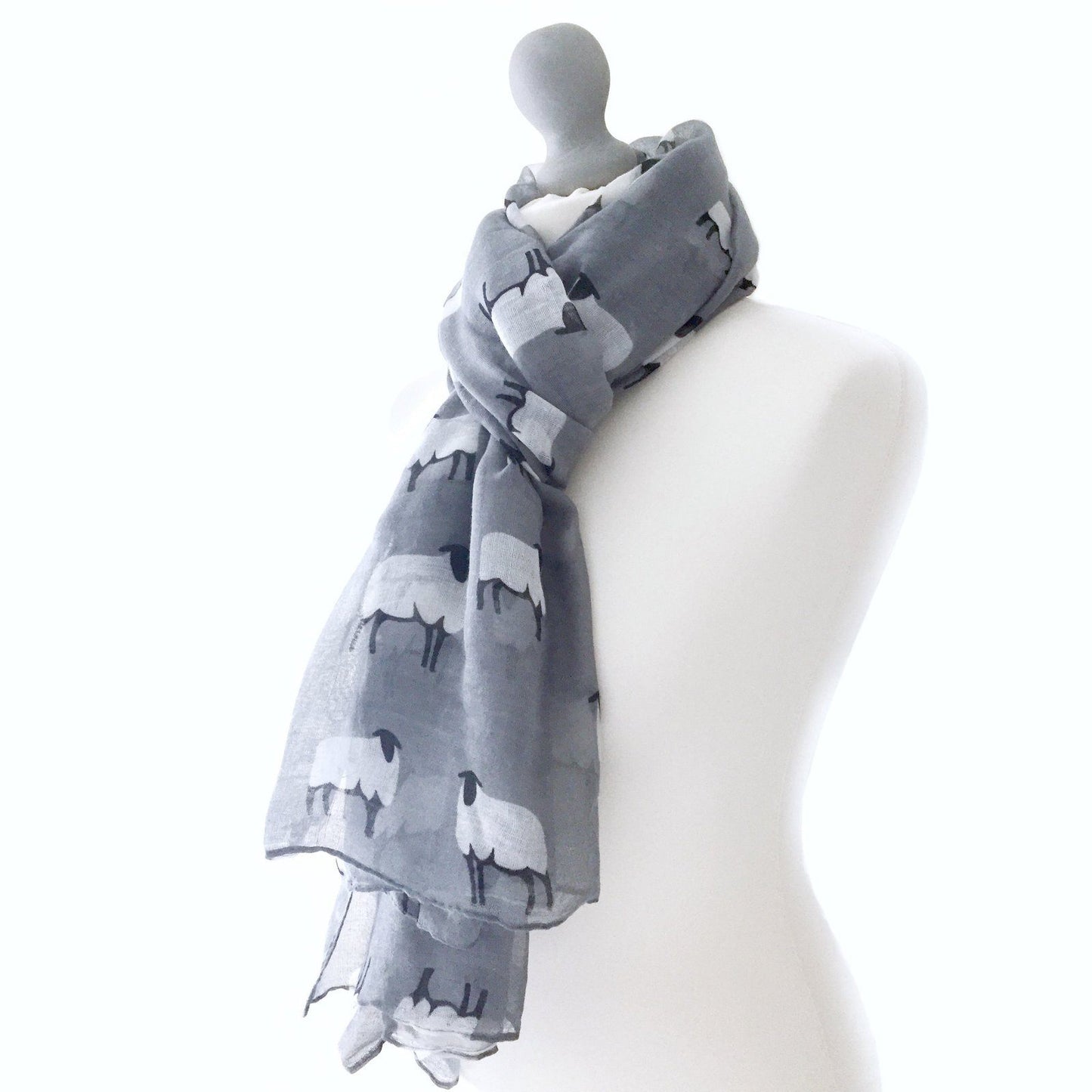 Sheep Scarf Grey