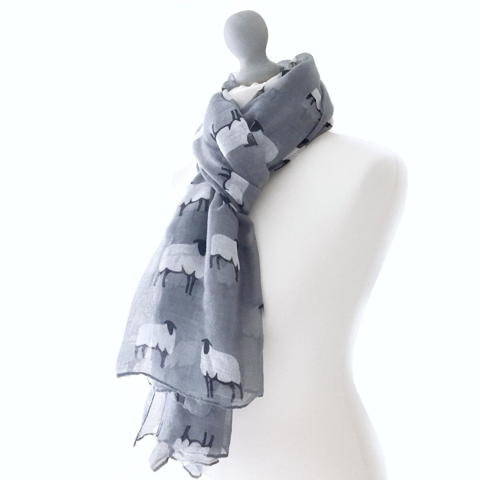 Sheep Scarf Grey