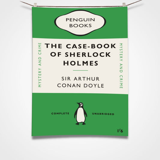 Sherlock Holmes Tea Towel Green