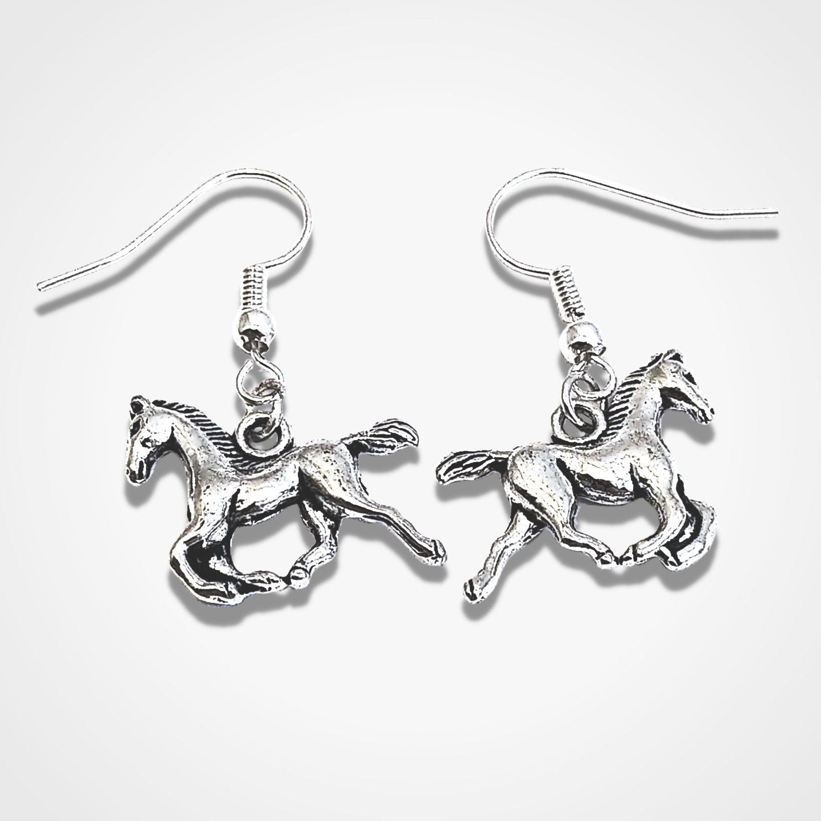 Silver Horse Earrings