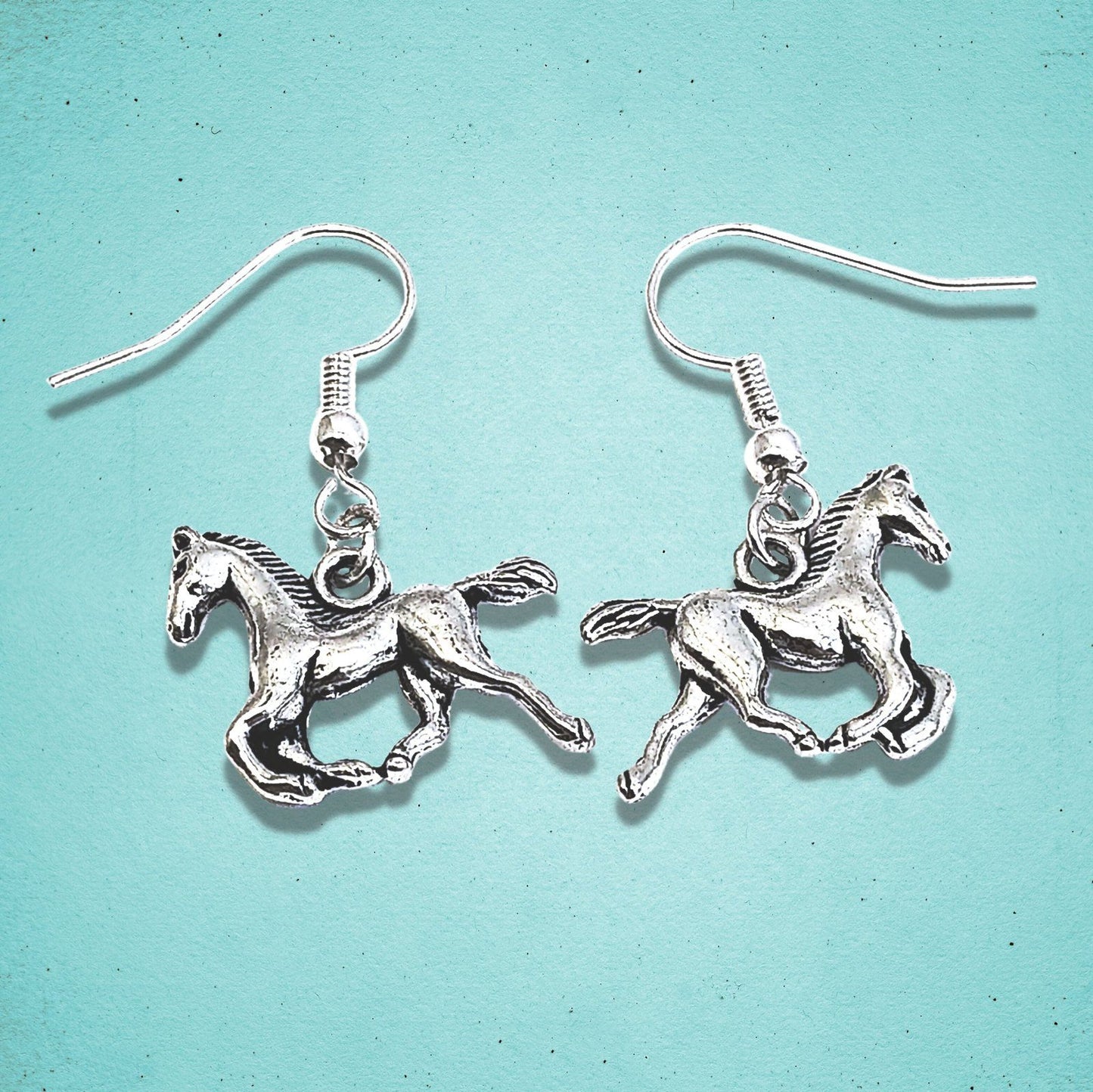 Silver Horse Earrings