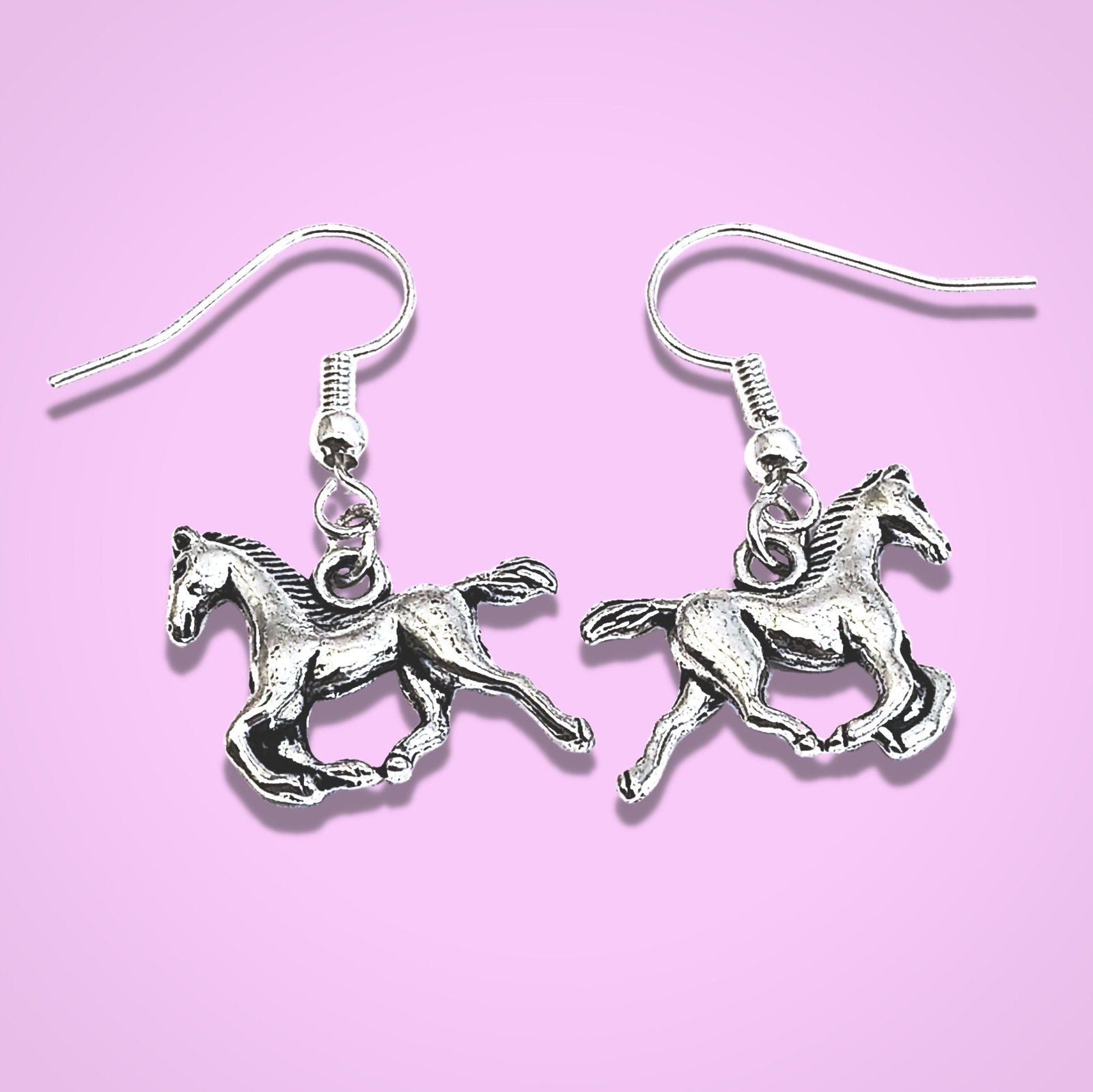 Silver Horse Earrings