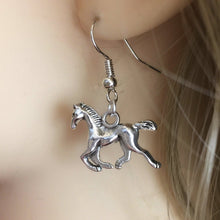 Load image into Gallery viewer, Silver Horse Earrings
