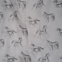Load image into Gallery viewer, Sketched Horses Scarf Grey
