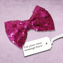 Load image into Gallery viewer, Sparkly Dog Bow Tie Cerise
