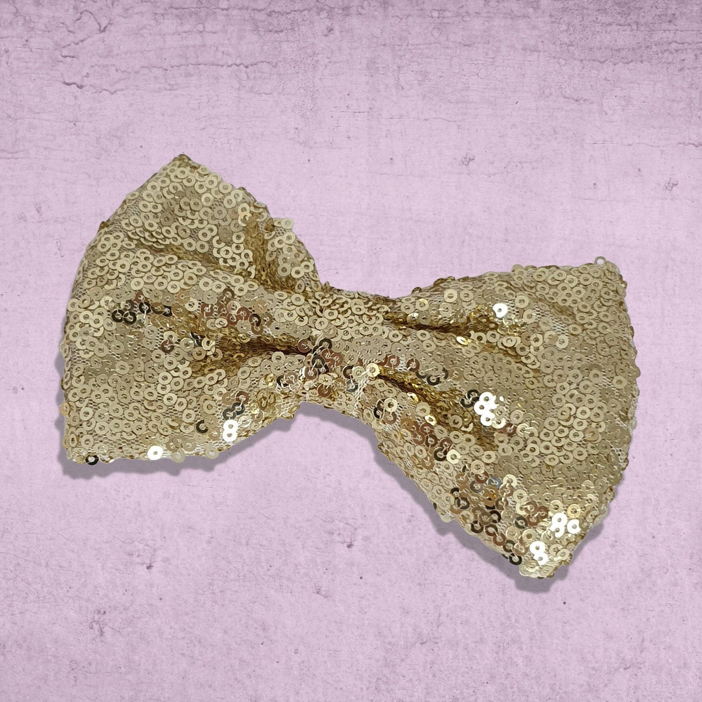 Sparkly Dog Bow Tie Gold