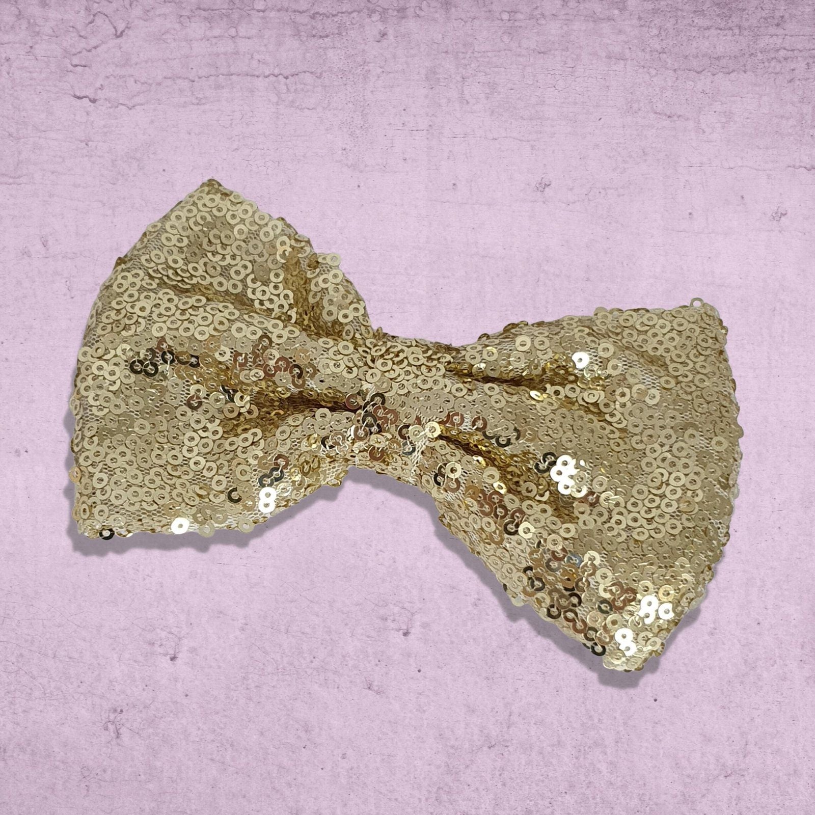 Sparkly Dog Bow Tie Gold