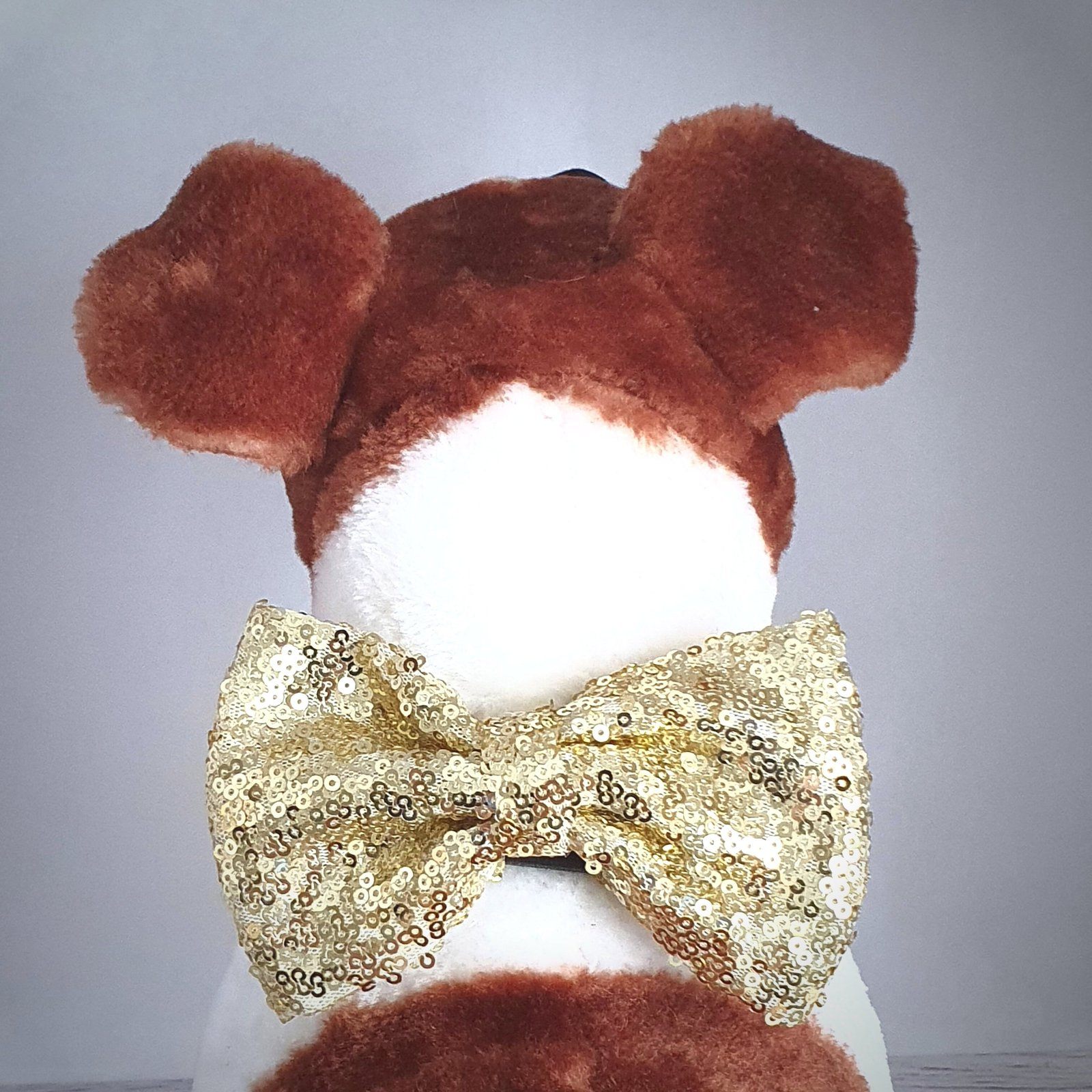 Sparkly Dog Bow Tie Gold