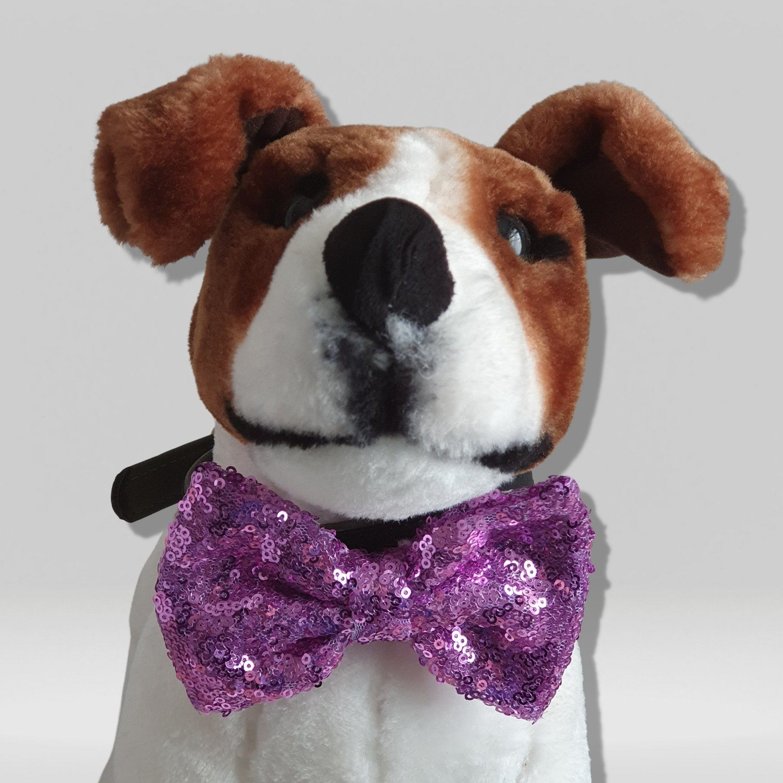 Sparkly Dog Bow Tie Lilac