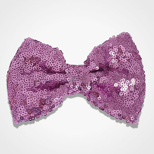 Sparkly Dog Bow Tie Lilac