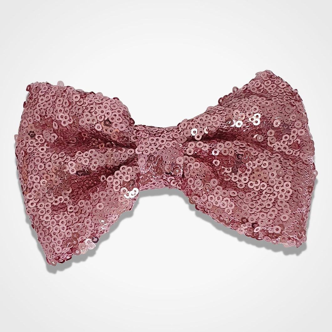 Sparkly Dog Bow Tie Pink