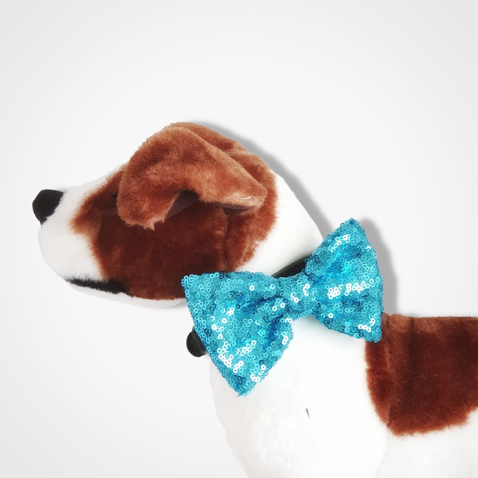 Sparkly Dog Bow Tie Turquoise