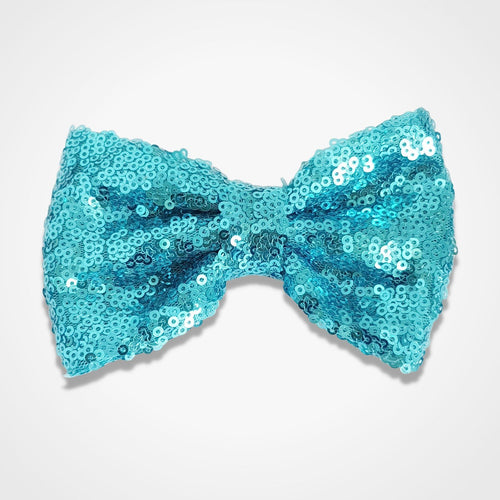 Sparkly Dog Bow Tie Turquoise