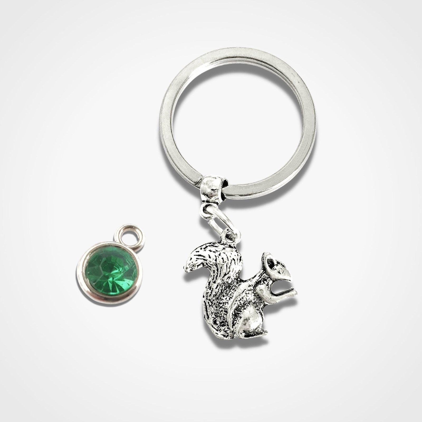 Squirrel Keyring Silver Juliet English