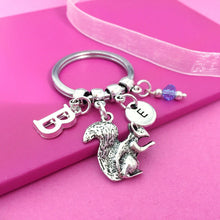 Load image into Gallery viewer, Squirrel Keyring Silver
