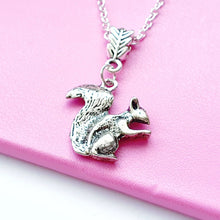 Load image into Gallery viewer, Squirrel Necklace Silver
