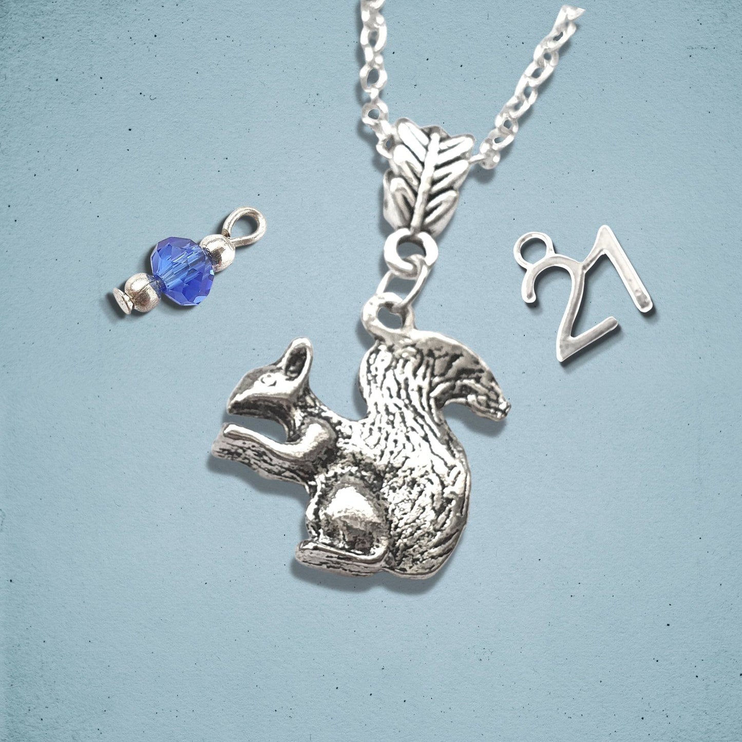 Squirrel Necklace Silver