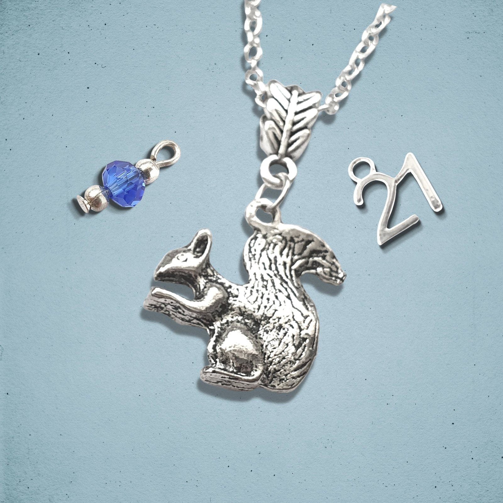 Squirrel Necklace Silver