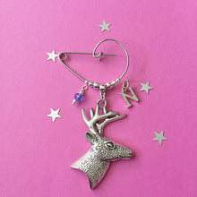 Load image into Gallery viewer, Stag Brooch Silver
