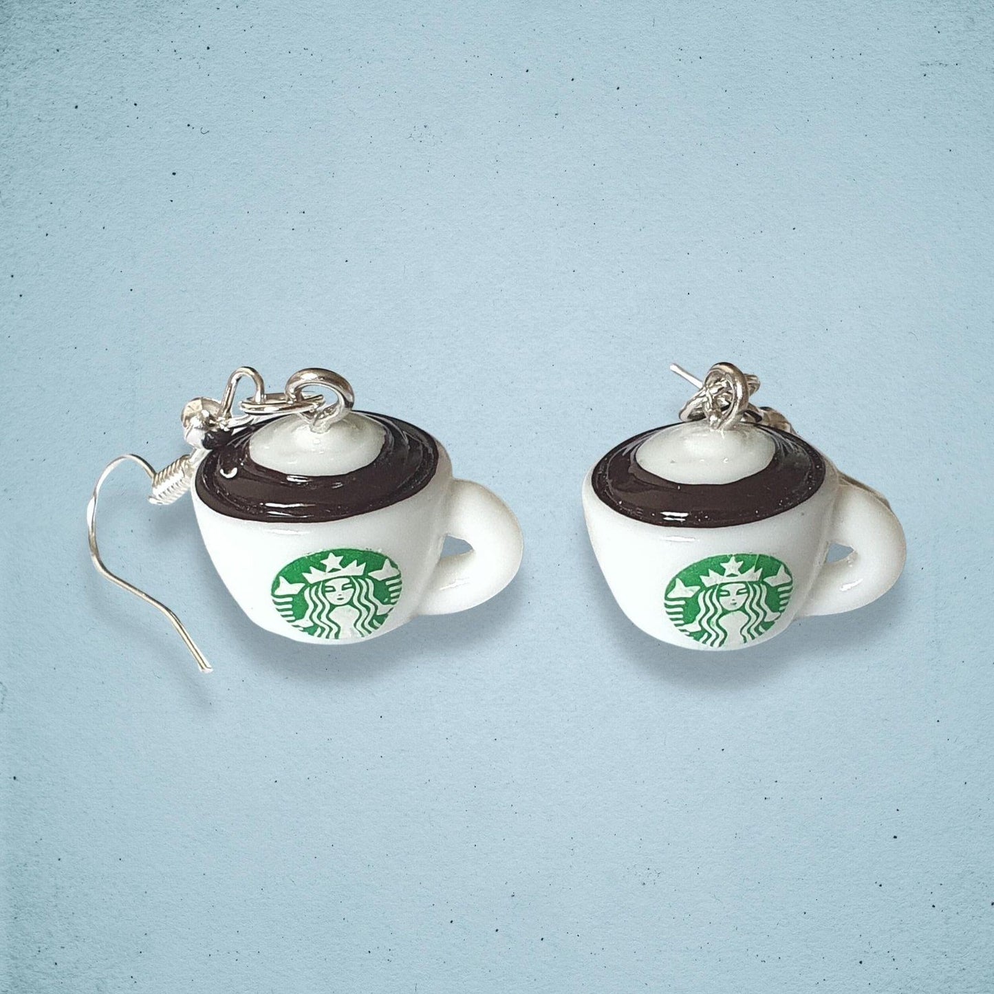Starbucks Cappuccino Cup Earrings Resin