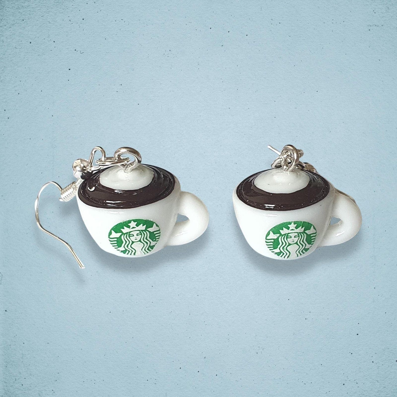Starbucks Cappuccino Cup Earrings Resin