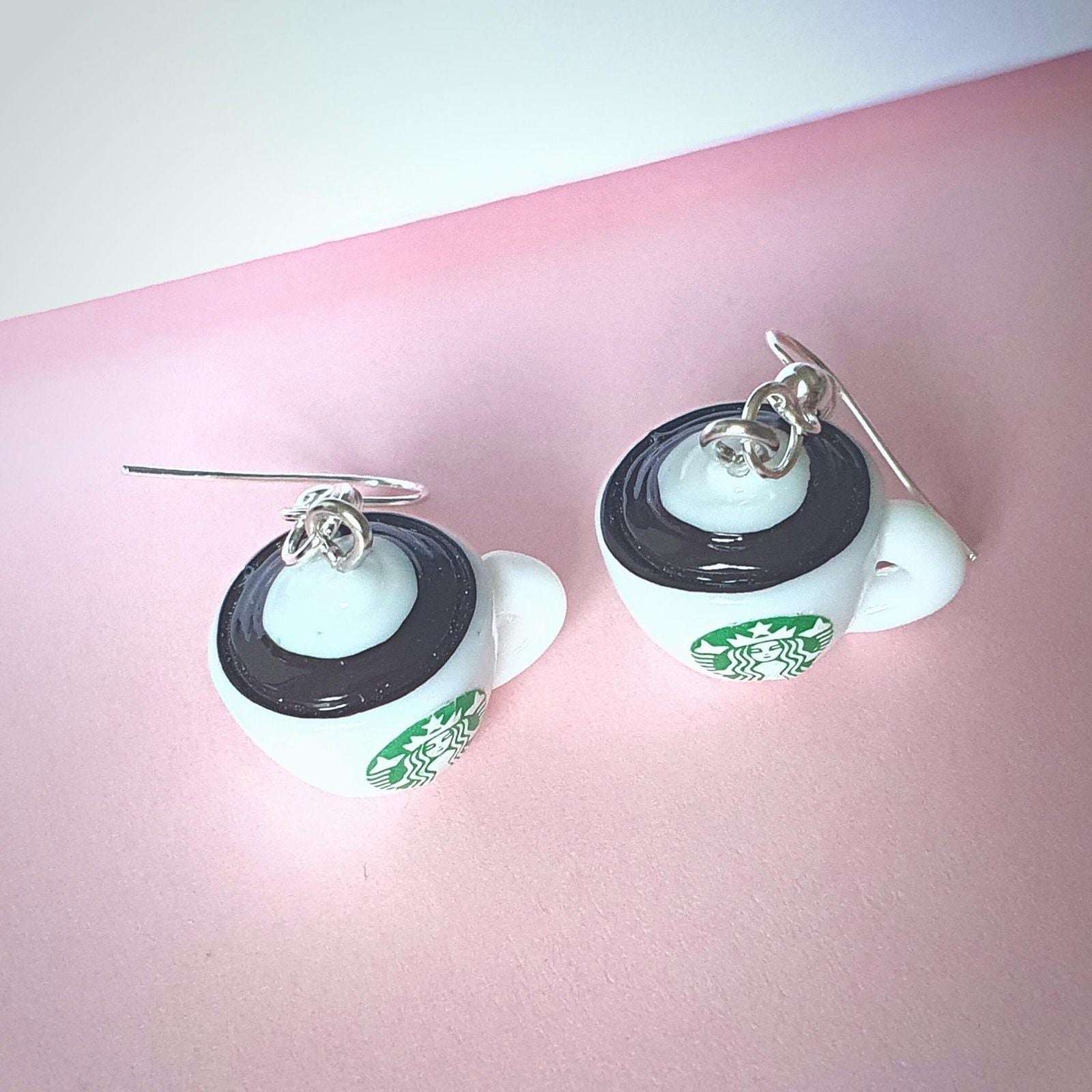 Starbucks Cappuccino Cup Earrings Resin