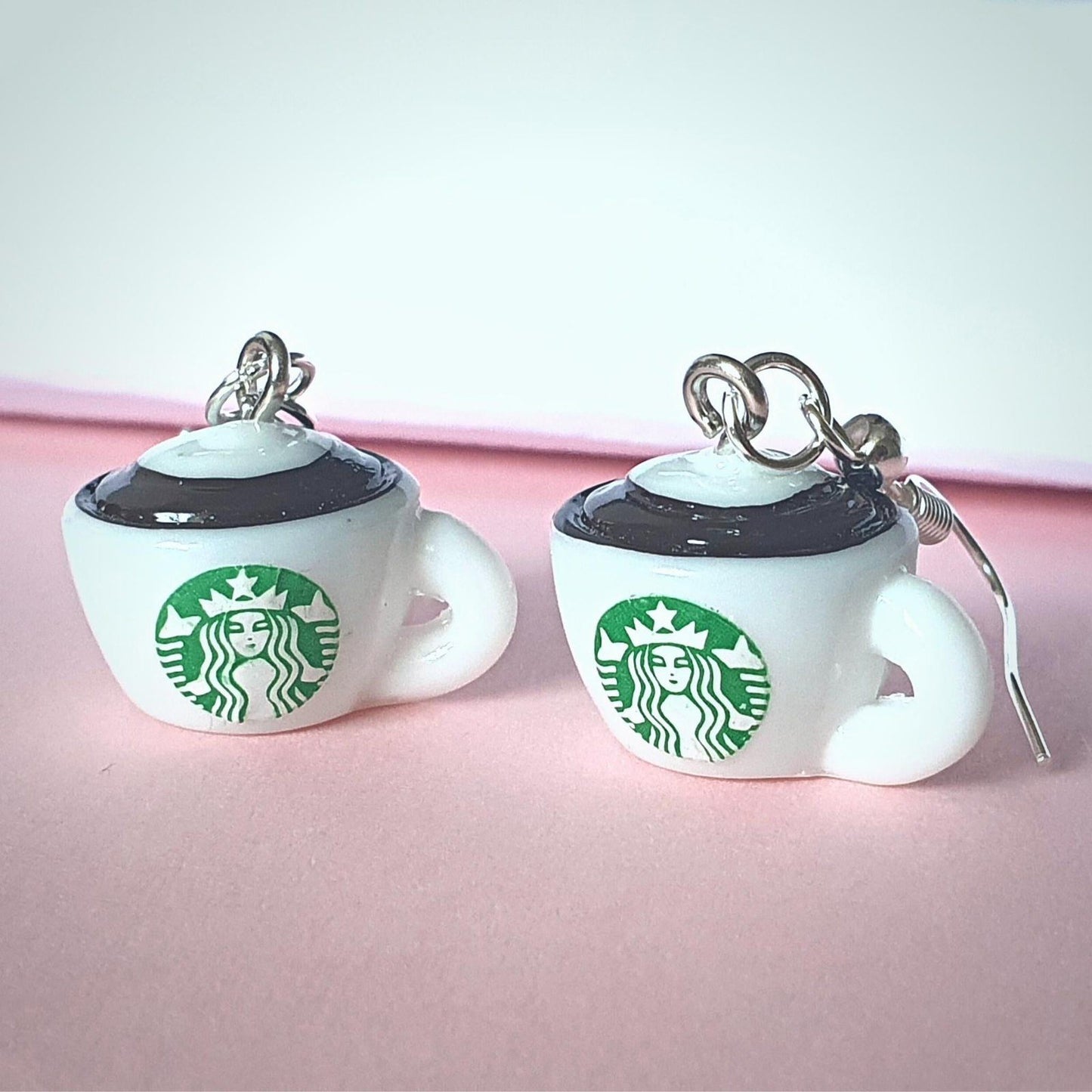 Starbucks Cappuccino Cup Earrings Resin