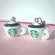 Load image into Gallery viewer, Starbucks Cappuccino Cup Earrings Resin
