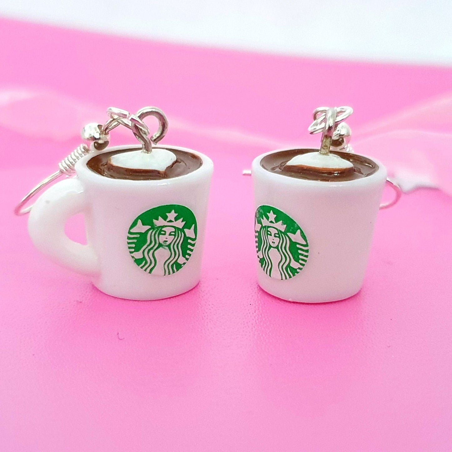 Starbucks Coffee Cup Earrings Resin