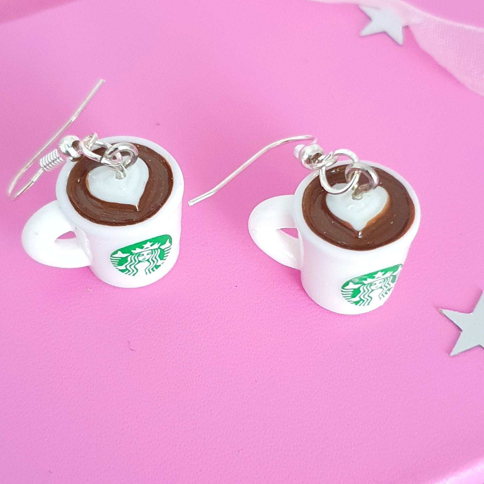 Starbucks Coffee Cup Earrings Resin