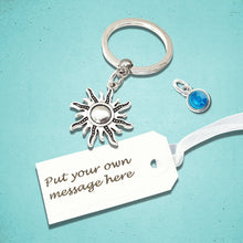 Load image into Gallery viewer, Sun Keyring Silver
