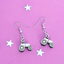 Load image into Gallery viewer, Tractor Earrings Silver
