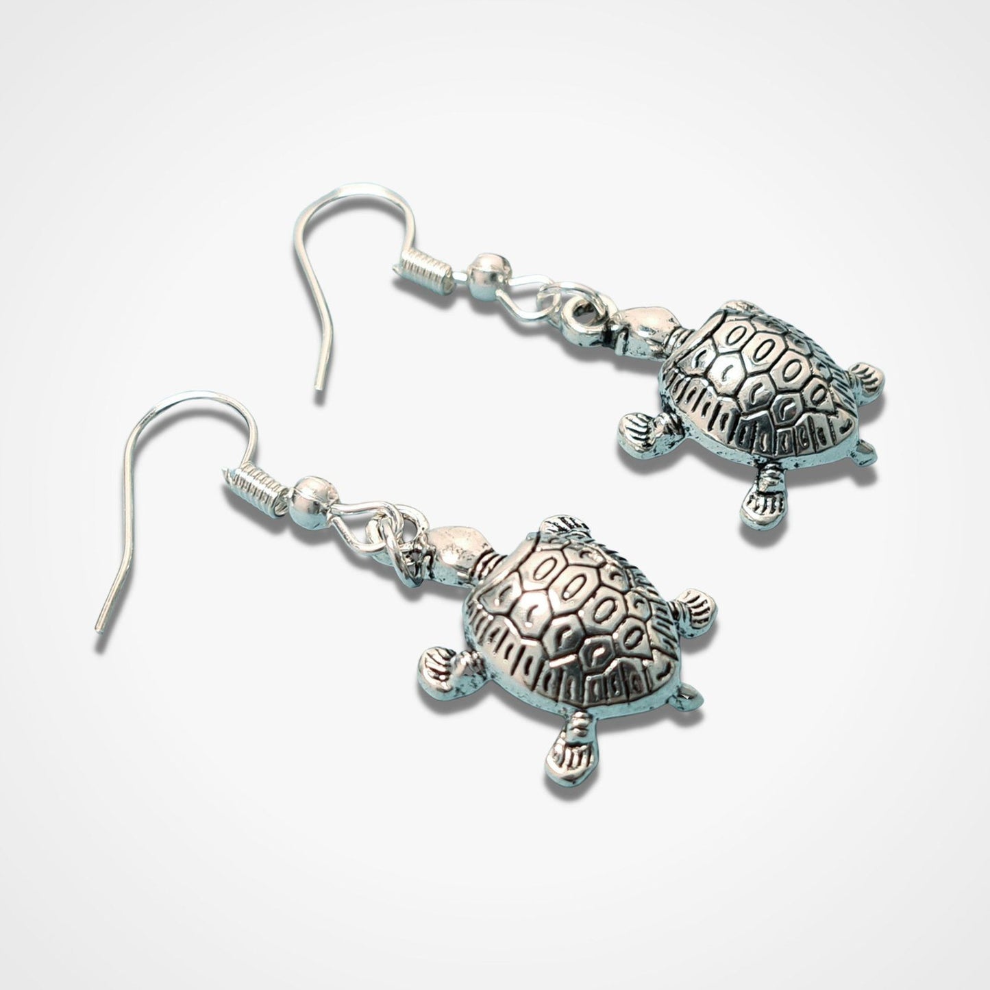 Turtle Earrings Silver