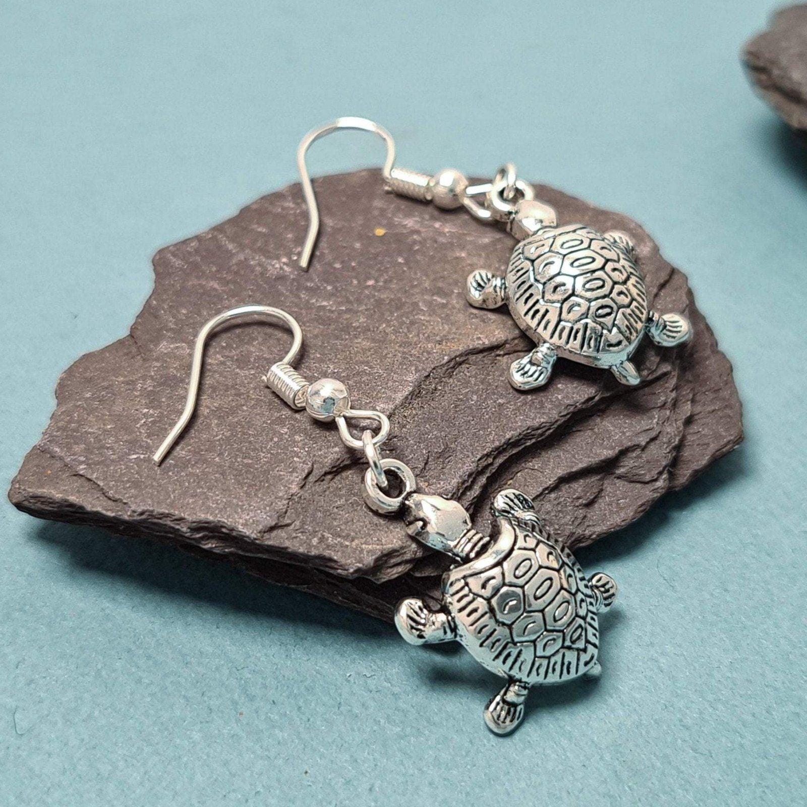 Turtle Earrings Silver