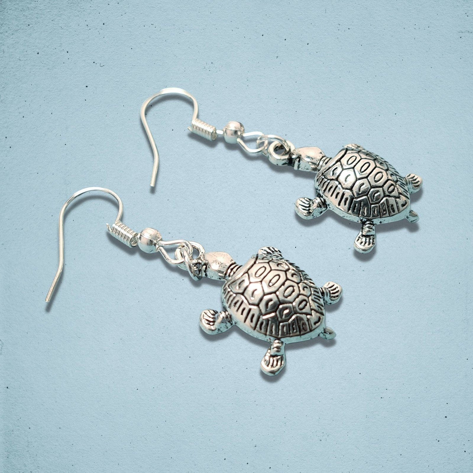 Turtle Earrings Silver