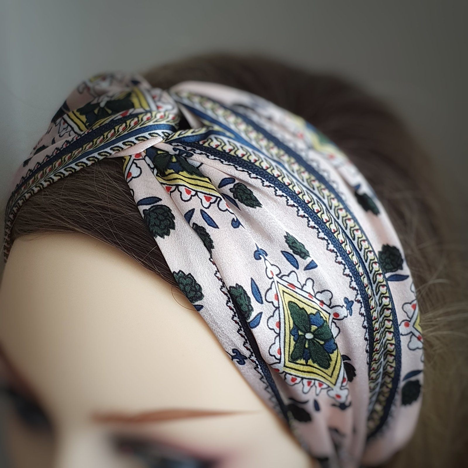 Twist Knot Headband Pink Vintage