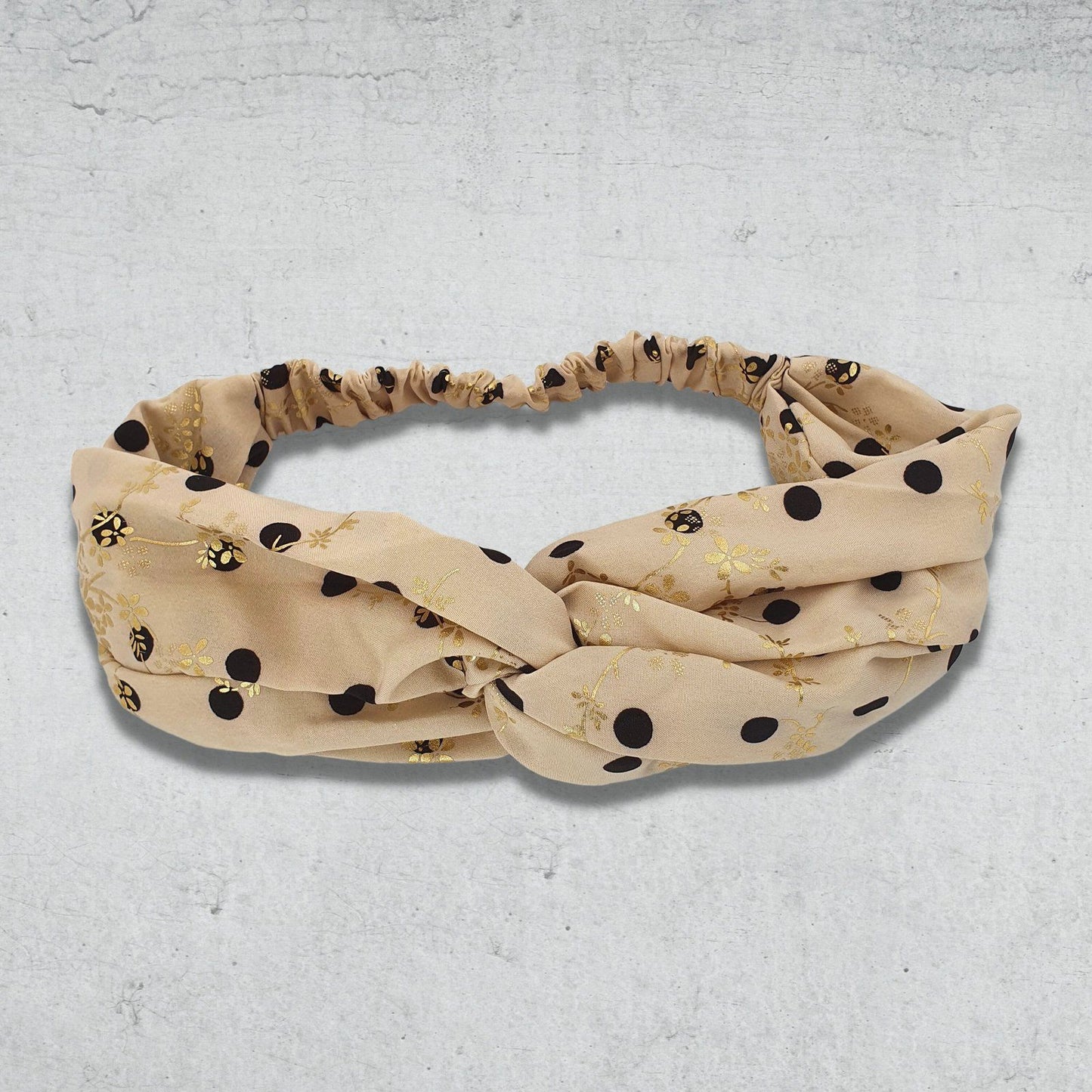 Twist Knot Headband Sand Gold