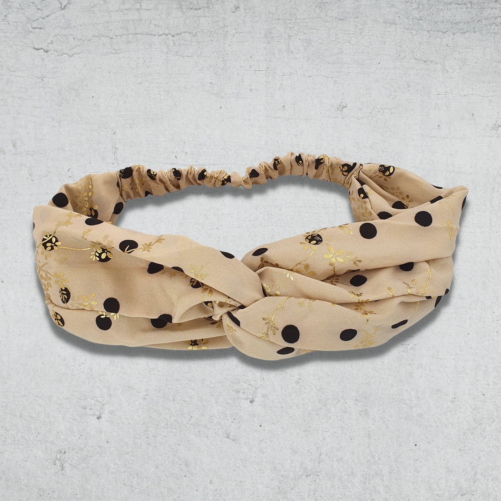 Twist Knot Headband Sand Gold