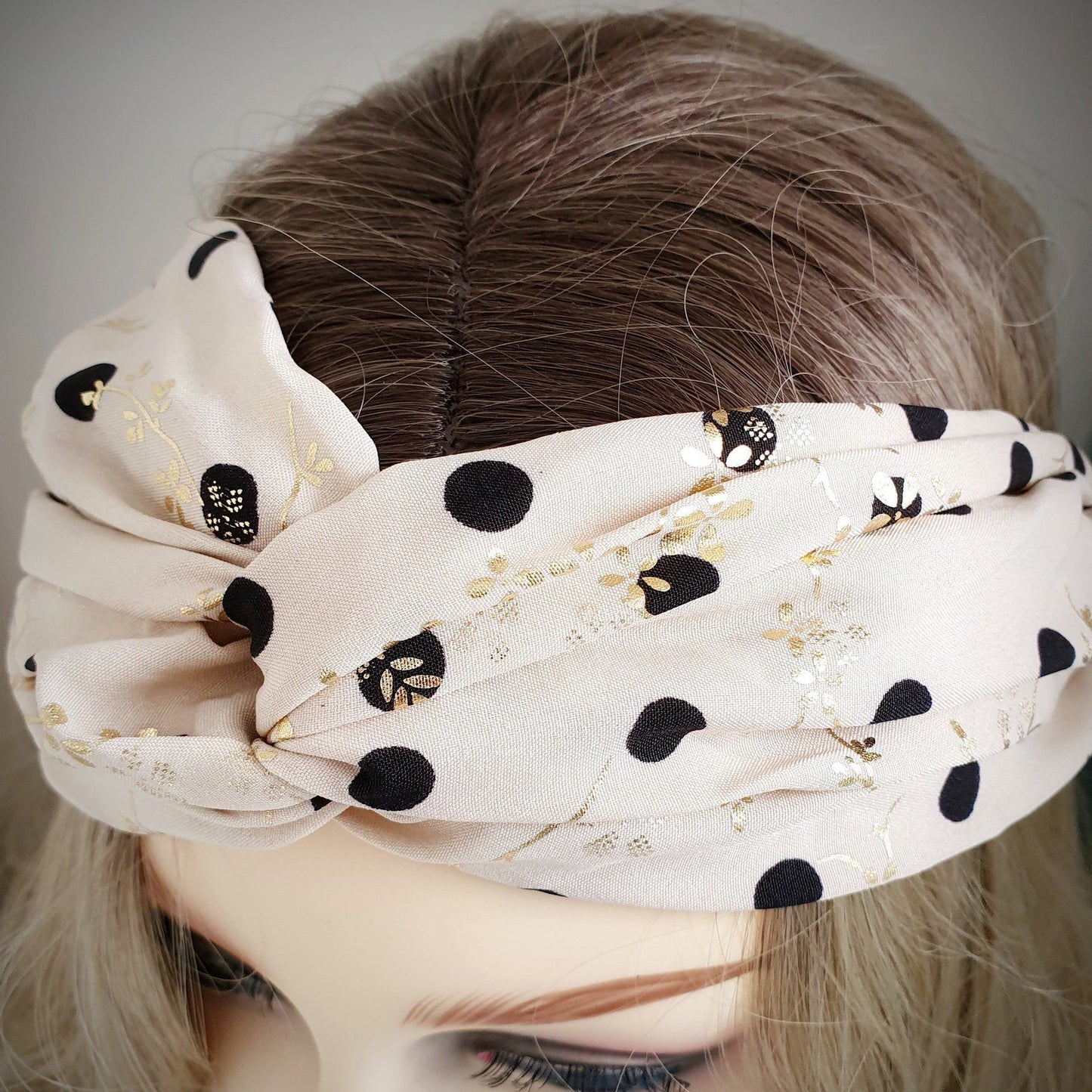 Twist Knot Headband Sand Gold
