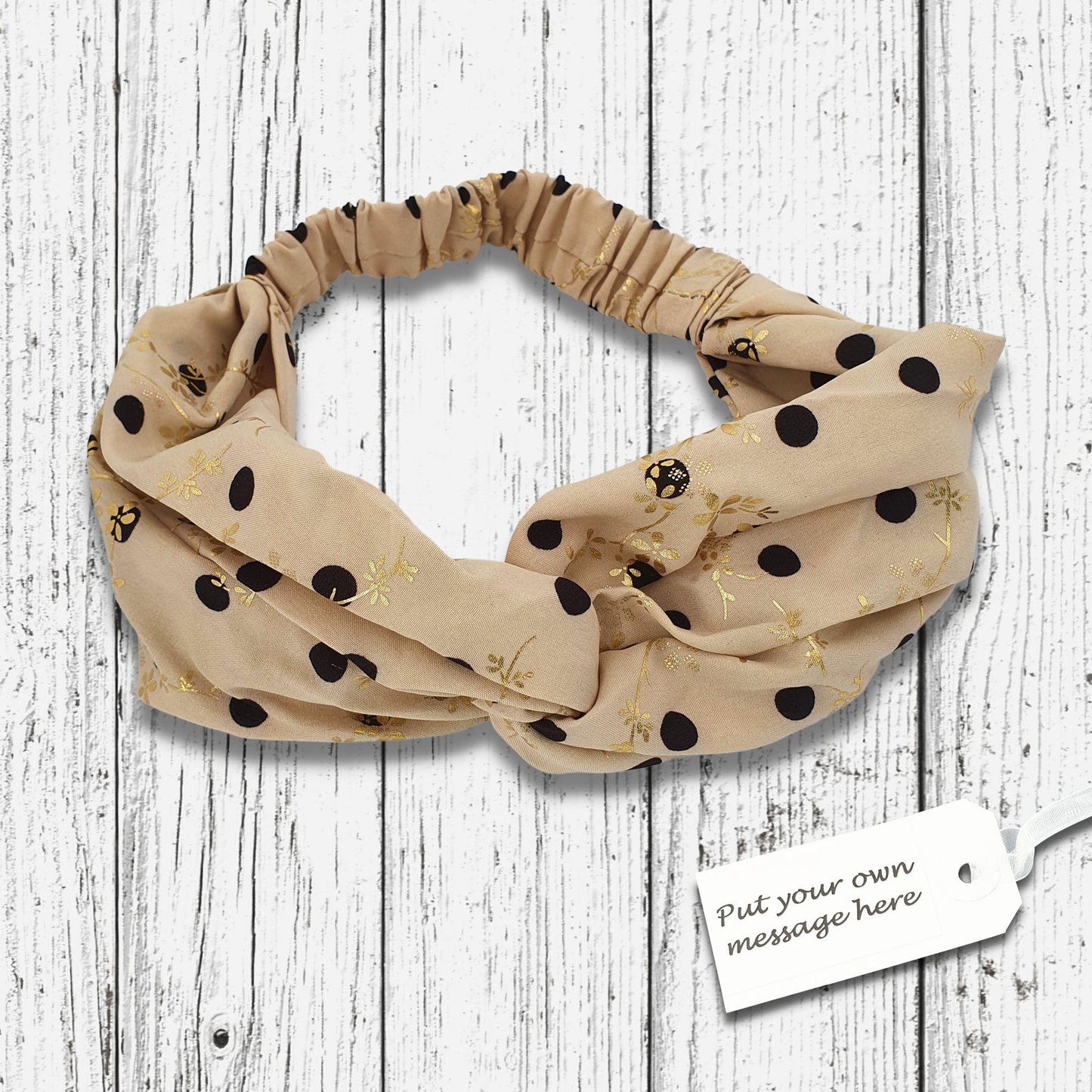 Twist Knot Headband Sand Gold
