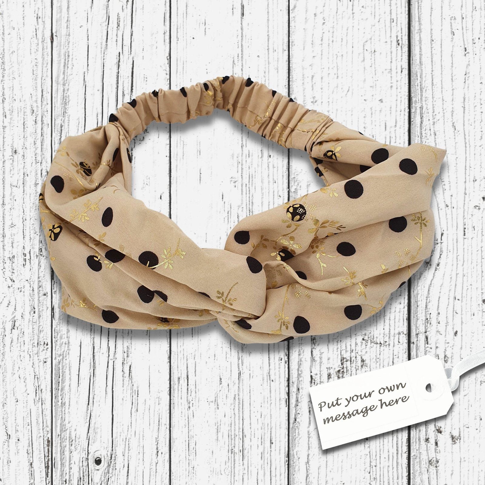 Twist Knot Headband Sand Gold