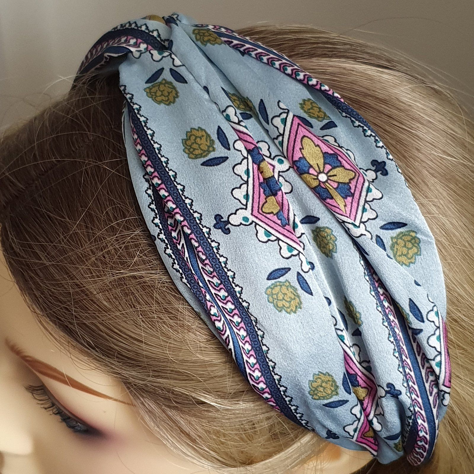 Twist Knot Headband Slate Vintage