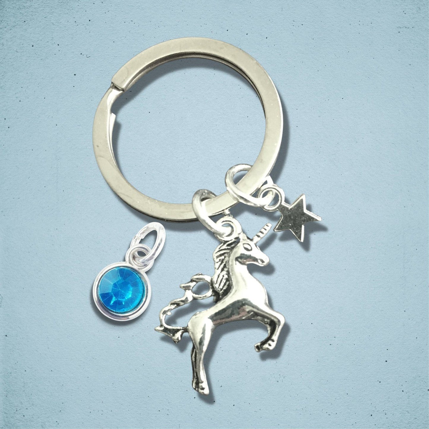 Unicorn Keyring Silver