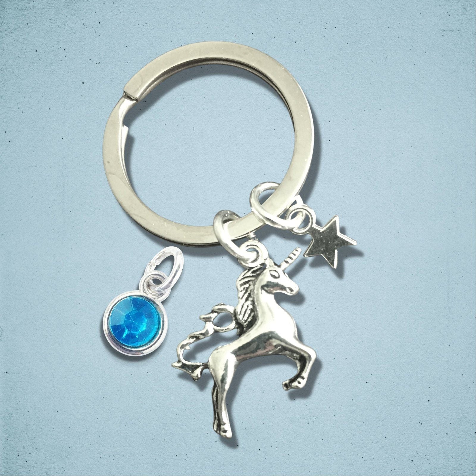 Unicorn Keyring Silver