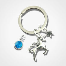 Load image into Gallery viewer, Unicorn Keyring Silver
