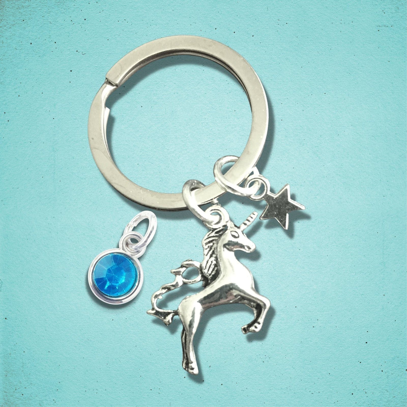 Unicorn Keyring Silver