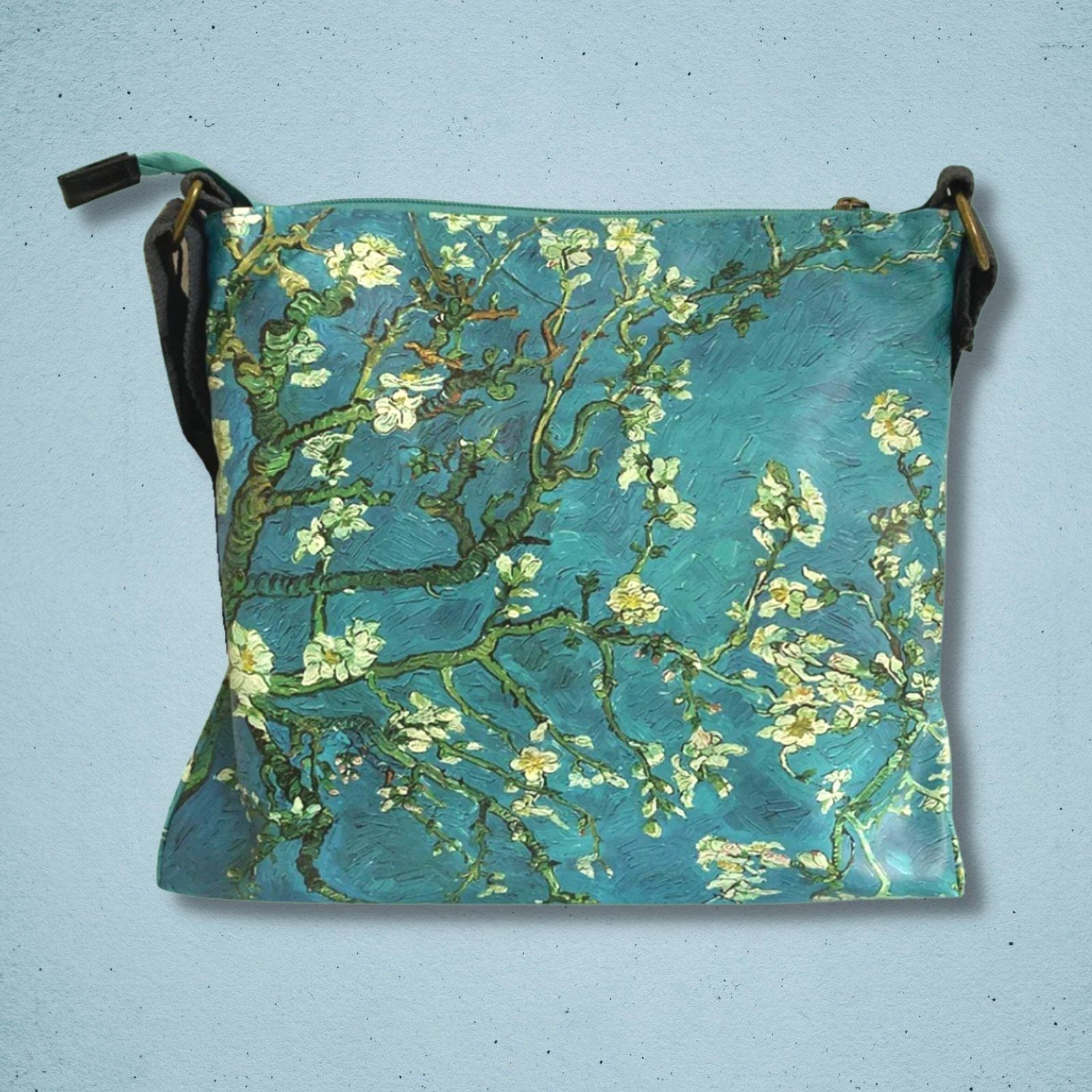 Van Gogh Almond Blossom Cross Body Bag Green