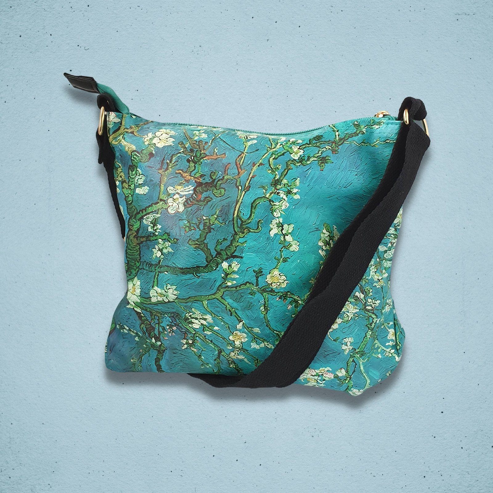 Van Gogh Almond Blossom Cross Body Bag Green
